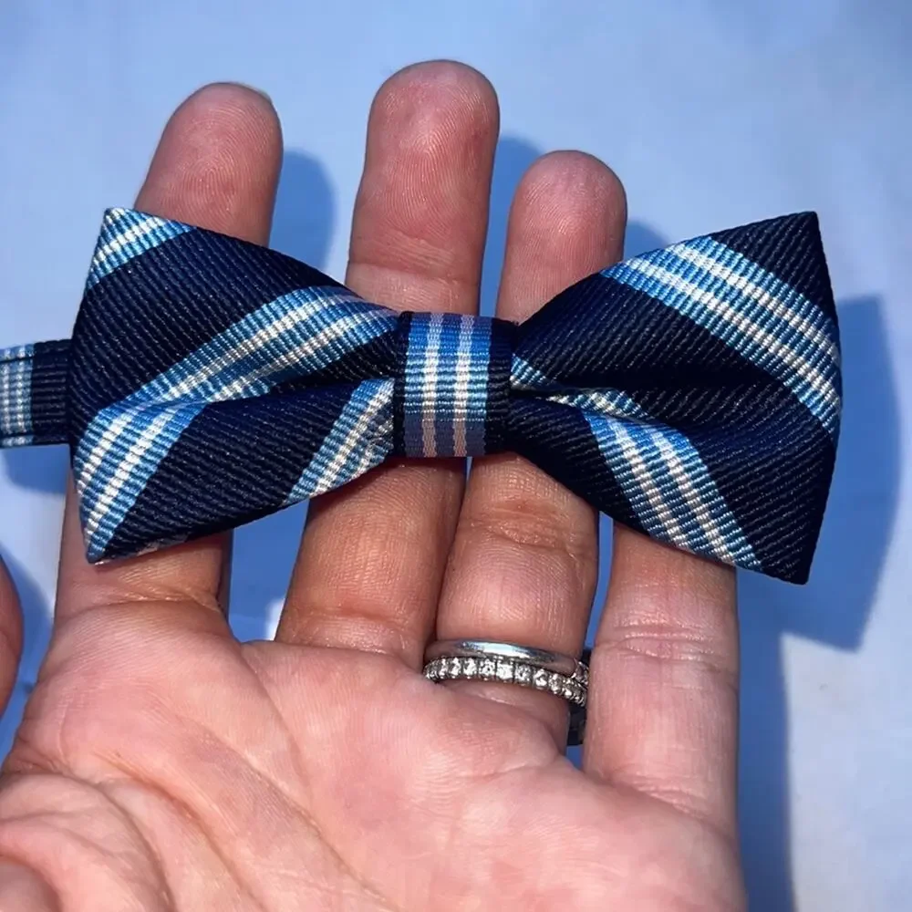 Janie and Jack Navy Striped Bowtie, 0-24 Months - NWT -